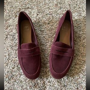 GAP Women's Deep Red Suede Loafers